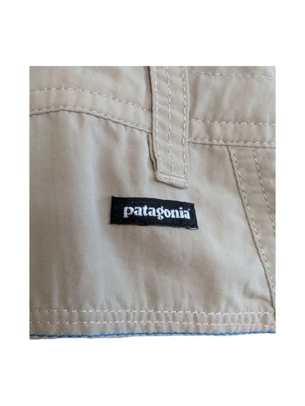 Patagonia Khaki Women's Away From Home Shorts Size 14 EUC Cabincore Outdoors - Picture 6 of 12